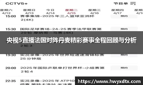 央视5直播法国对阵丹麦精彩赛事全程回顾与分析