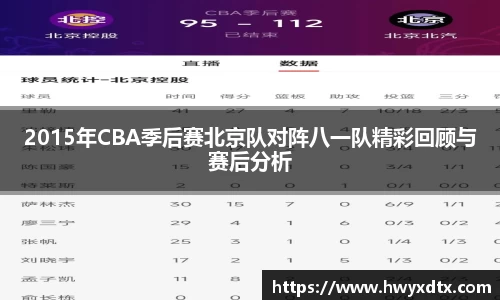 2015年CBA季后赛北京队对阵八一队精彩回顾与赛后分析